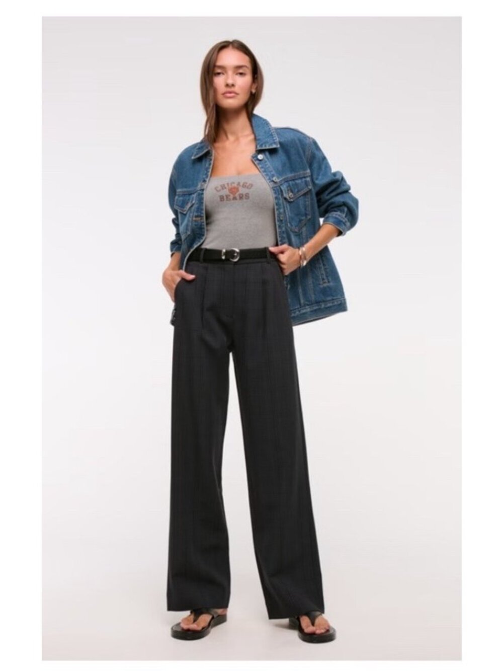 Women’s Abercrombie & Fitch Black Wide Leg Pants Size Medium Short NWT